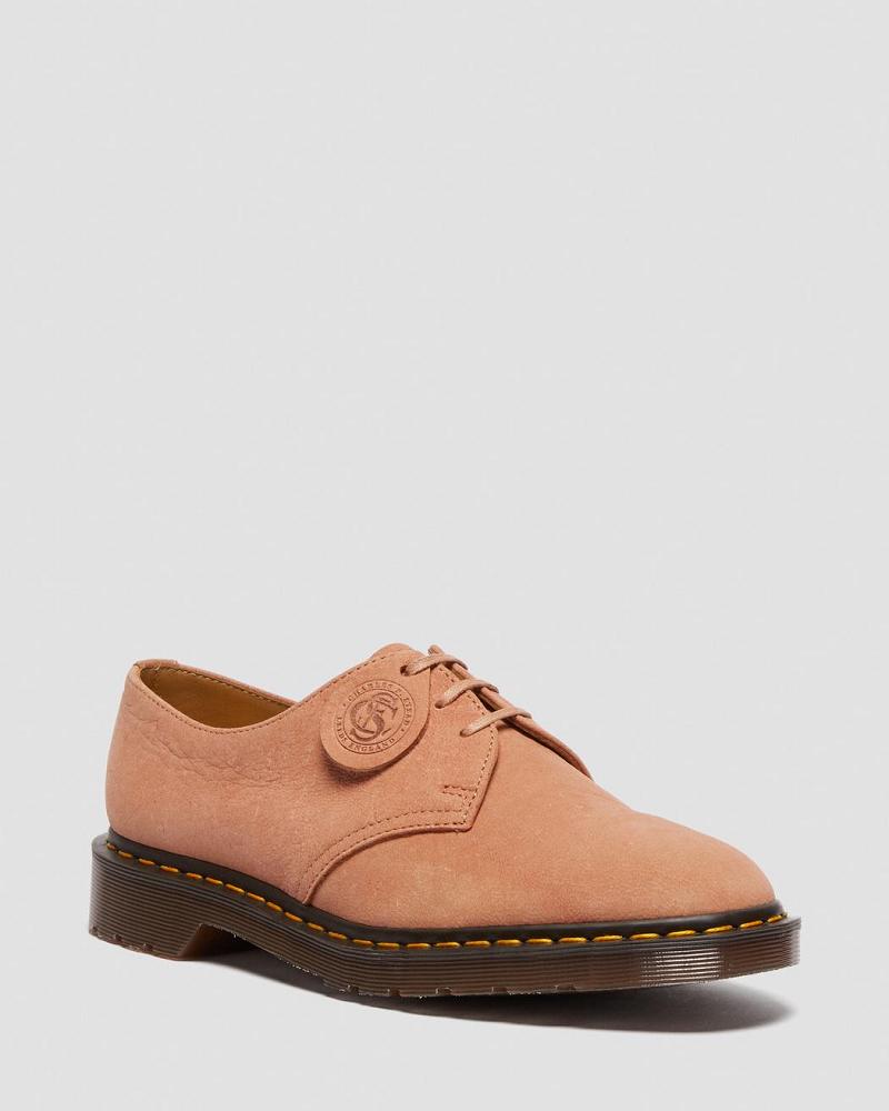 Dr Martens 1461 Made in England Nubuck Leren Oxford Schoenen Heren Roze | NL 219WNB